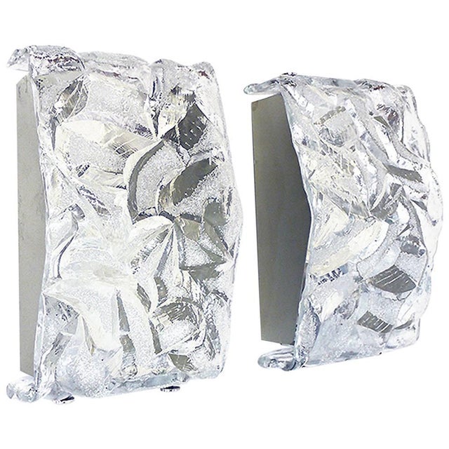 Frosted Glass Wall Sconces from Kaiser, Germany, 1960s, Set of 2 For Sale - Image 6 of 6