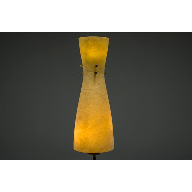 Vintage Floor Filigree Lamp with Fiberglass Shade, Germany, 1950s For Sale - Image 9 of 12