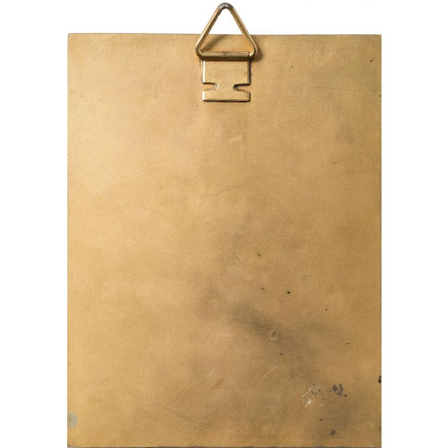 Portrait of Child with Flowers in Hands - Original Miniature Painting by A. Noci 1909 For Sale - Image 4 of 5