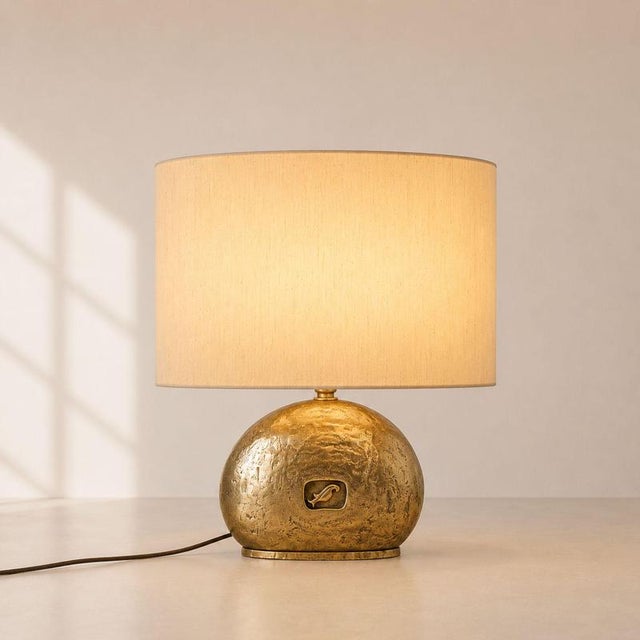 Hollywood Regency Large Italian Lamp in Cast Brass, 1970s For Sale - Image 3 of 9
