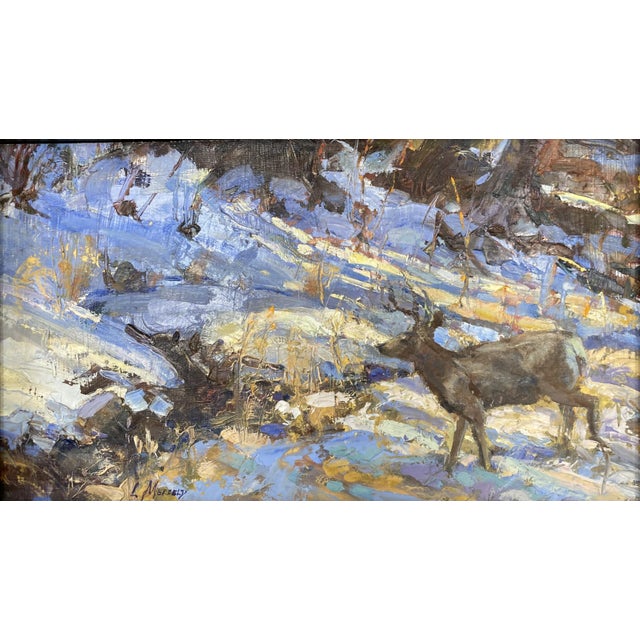 A Walk in the Woods ~ Lorie Batson, Original Oil Painting ~This Painting Captures a Quiet Peaceful Winter Scene Along a Snowy Creek. For Sale - Image 4 of 14