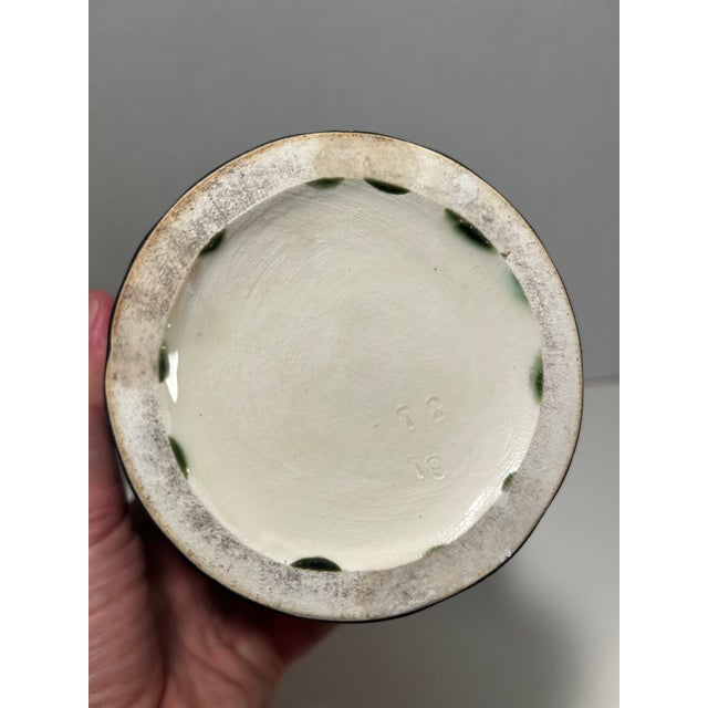 A Pair of Antique Art Nouveau Hand-Painted Ceramic Vases Dandelion Motif 12"h For Sale In Los Angeles - Image 6 of 8