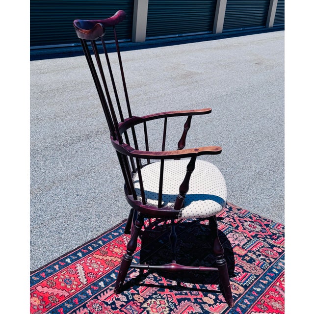 Vintage Mid-19th C. High-Back Windsor Style Chair For Sale - Image 9 of 12