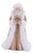 Santa Figurines with House inGold andWhite (Set of 2) For Sale
