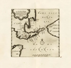 Map of the Land of Eso or Hokkaido in Japan, 1725