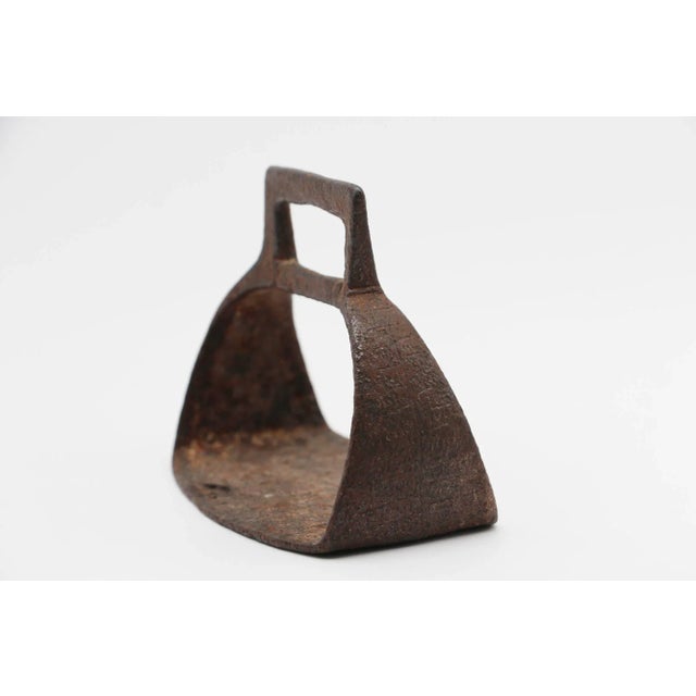 Persian 19th Century or Earlier Wrought Iron Indo-Persian Ottoman Stirrup For Sale - Image 3 of 13