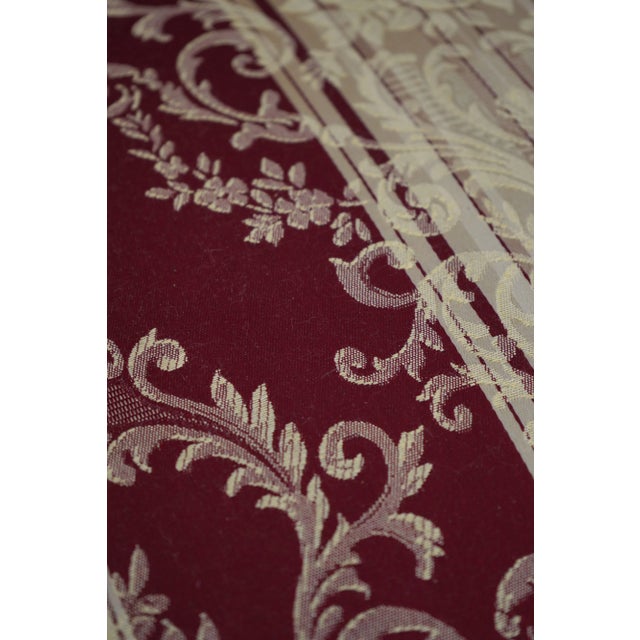 Southwood Inlaid Sheraton Mahogany Damask Loveseat For Sale In Philadelphia - Image 6 of 12