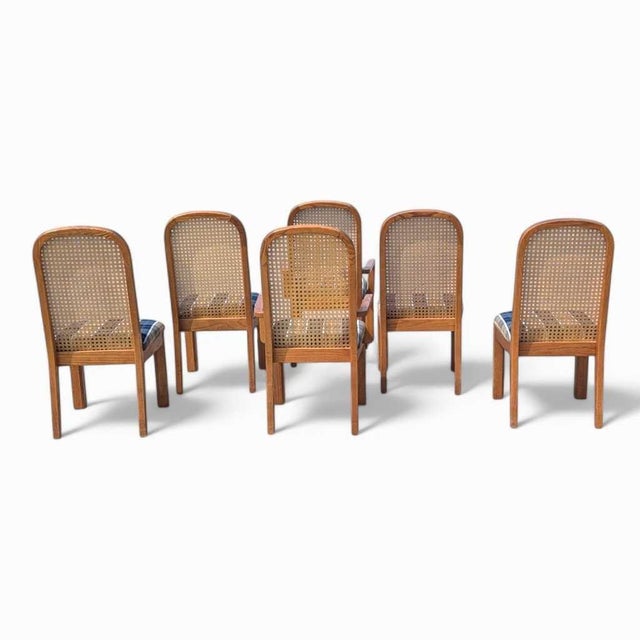Postmodern Cane Back Dining Chairs by Douglas, Set of 6, 1980s For Sale - Image 11 of 18