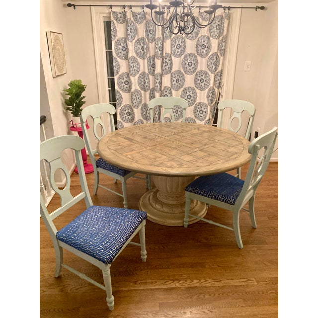 Traditional 60” Round Bausman Furniture Company Hardwood Pedestal Table For Sale - Image 3 of 8