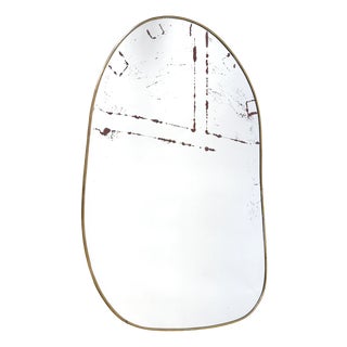 Mid-Century Modern Asymmetric Wall-Mounted Mirror, 1950s For Sale