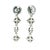 Italian 18k White Gold Multicolor Sapphire and Diamond Drop Earrings, Pair For Sale In Miami - Image 6 of 10