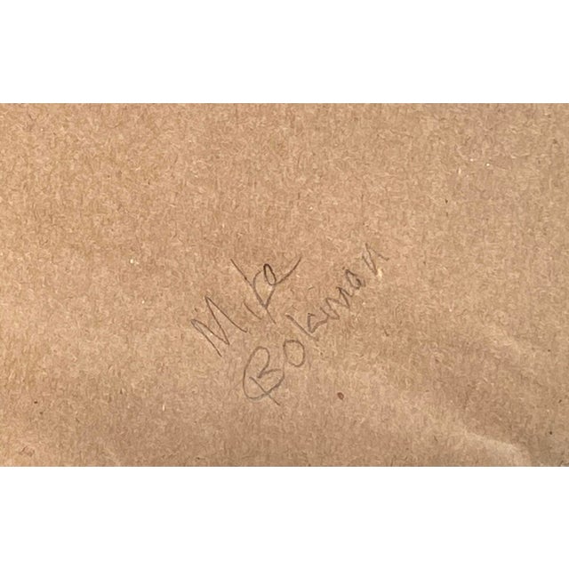 Mid Century Modern Style Framed Still Life Interior Study Monochromatic Oil on Board Painting For Sale - Image 11 of 12