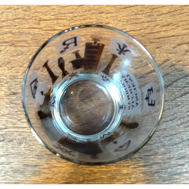 Vintage 1960s Alchemy Symbols Tumbler Glasses Set of 5 For Sale In Dallas - Image 6 of 7