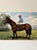 A striking equestrian oil painting depicting the legendary jockey Joe Mercer aboard the celebrated racehorse Brigadier...