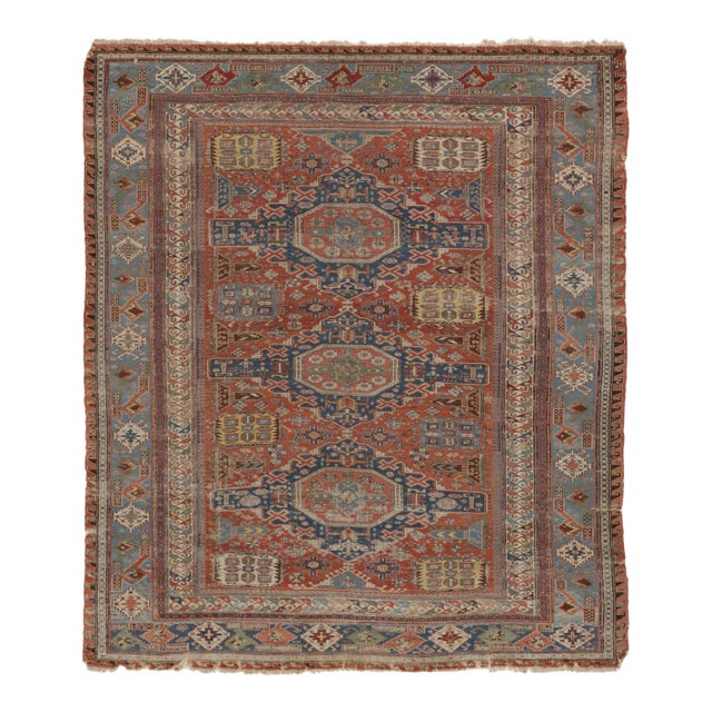 Vintage Soumak Dragon Rug With Dragon Soumak-Inspired Medallions - Rug & Kilim For Sale