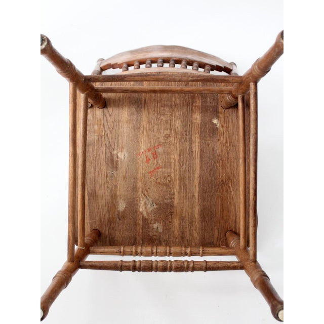Vintage Oak Dining Chairs Set of 5 For Sale - Image 18 of 18