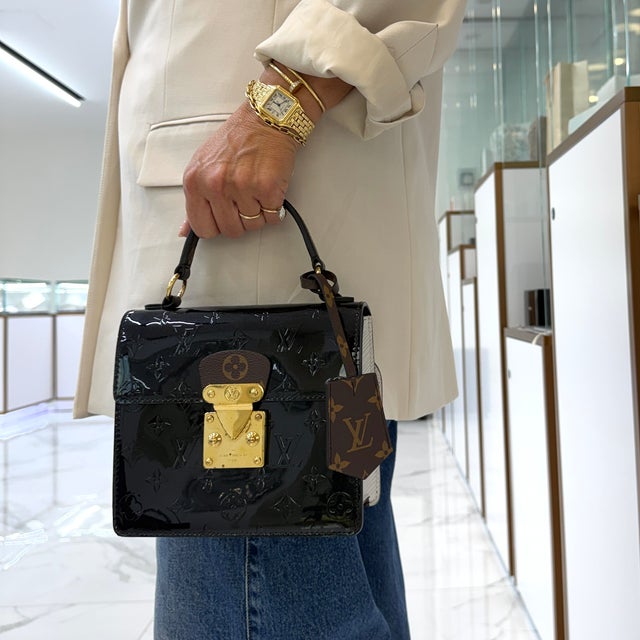 Louis Vuitton Black Monogram Vernis Epi Leather Spring Street Pm Handbag For Sale - Image 11 of 11