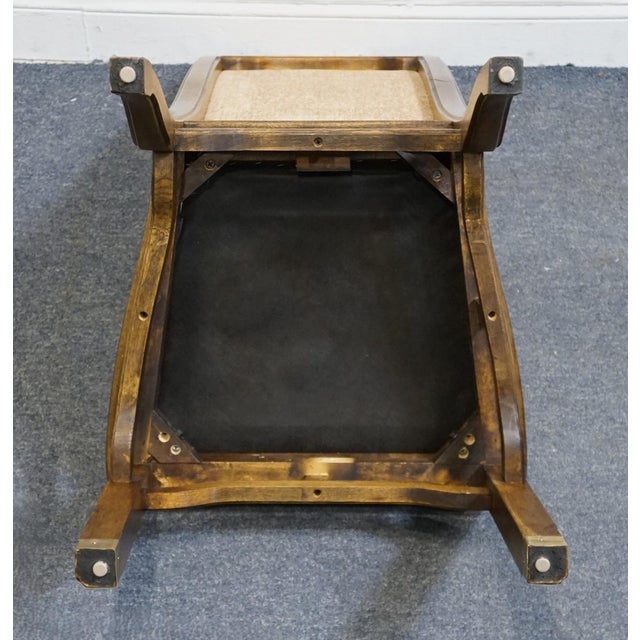 Bernhardt Furniture Solid Walnut Asian Chinoiserie Style Dining Side Chair For Sale - Image 9 of 9