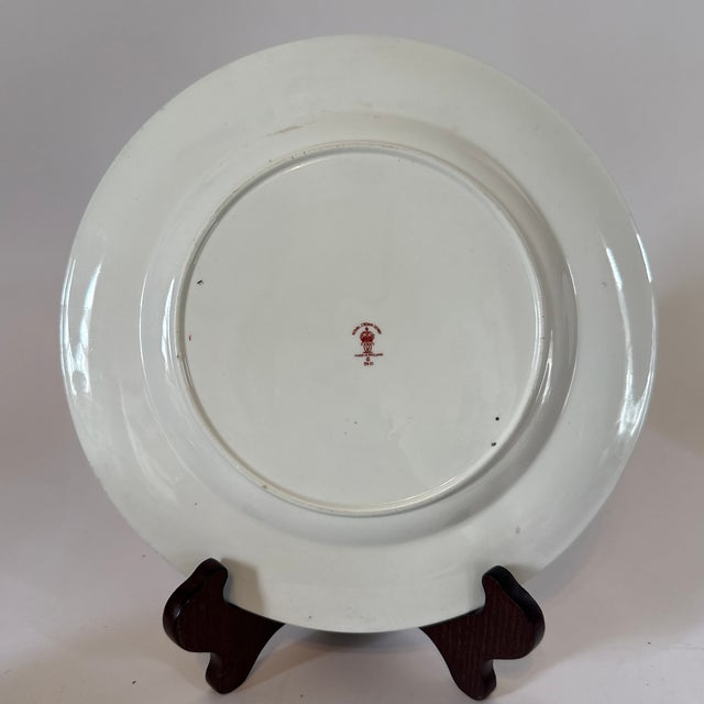 Gorgeous Royal Crown Derby bone china dinner plate in traditional Imari pattern 2451. Bold colors in cobalt blue and red...