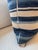 Pillow Made from Vintage Rustic African Blue Striped Textile For Sale - Image 9 of 10