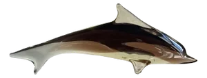 Mid-20th Century Murano Style Blown Glass Dolphin Sculpture