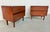 This listing is for a pair of Mid-Century Modern Stanley Walnut Nightstands. Featuring a straight line design, two drawers...