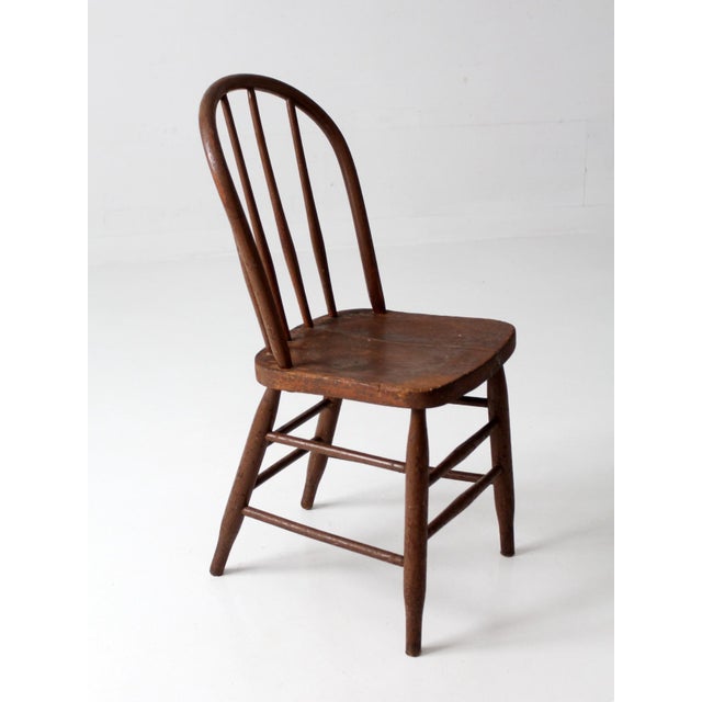 Antique Windsor Bow Back Spindle Chair For Sale - Image 12 of 14