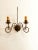 Brown Wrought Iron 2-Light Wall Sconce For Sale - Image 8 of 9