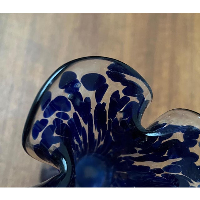Vintage Flower Murano Glass Vase For Sale - Image 15 of 18