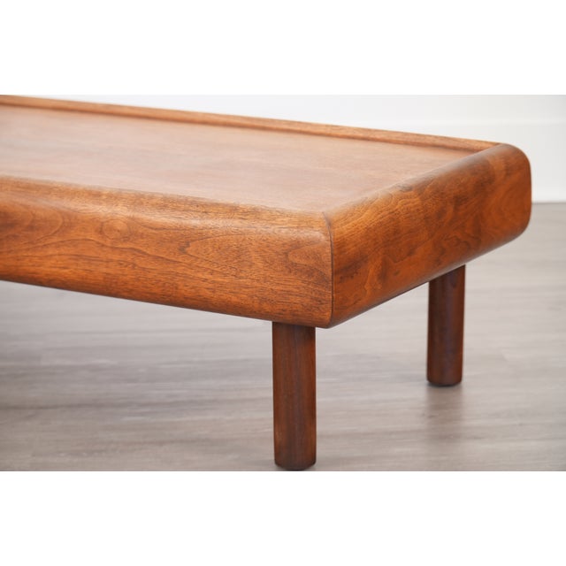 Craft Associates Adrian Pearsall for Craft Associates Model 2185-Tw Solid Walnut Coffee Table For Sale - Image 4 of 9