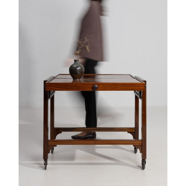 Mid 20th Century France Art Deco Brown Wood Bar Carts & Dry Bars For Sale In Greensboro - Image 6 of 10