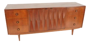 1960s American of Martinsville Harlequin Dresser Designed by Merton L. Gershun