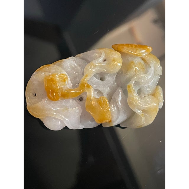 Jadeite Jade Two Tone Honey Jade Relief Carving For Sale In South Bend - Image 6 of 7