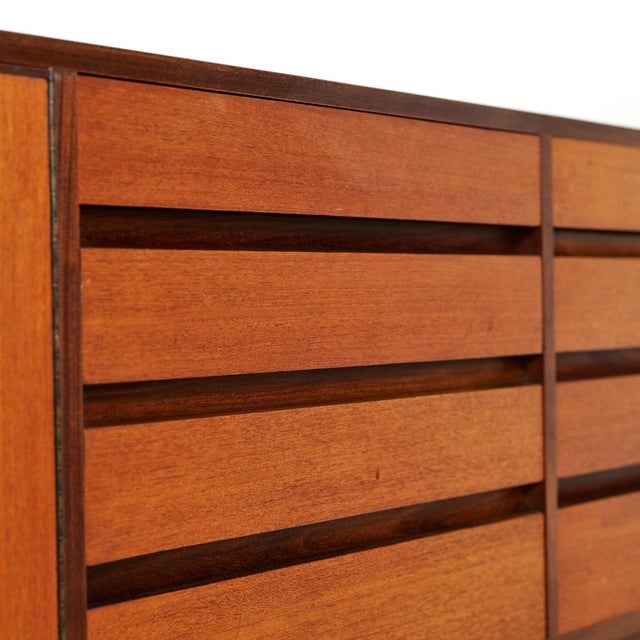 Mid Century Teak Credenza Attributed to Ward and Austin For Sale - Image 9 of 10