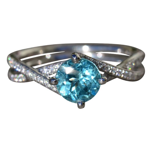 The El Cajon: Pariaba Engagement Ring in Platinum For Sale