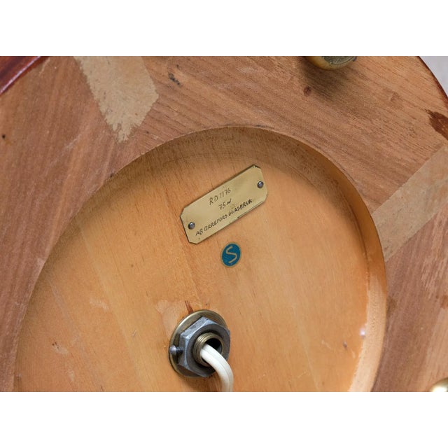 Vintage Swedish Floor Lamp in Mahogany by Carl Fagerlund for Orrefors, 1950s For Sale - Image 13 of 15