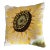 Vintage Hand Hooked Oversized Sunflower Pillow For Sale