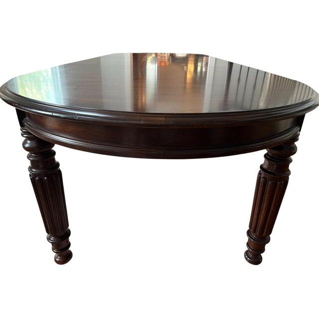 New Ralph Lauren Walnut Oval Extension Dining Table For Sale In Indianapolis - Image 6 of 18