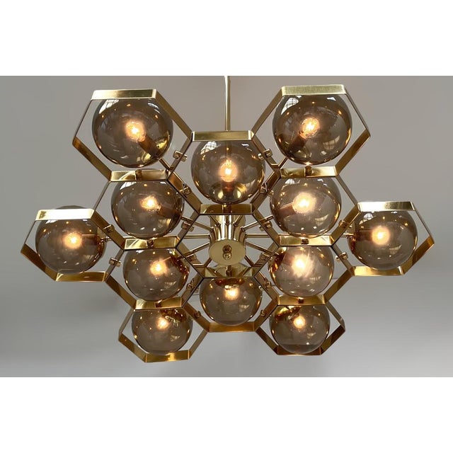 Metal 21st Century Honeycomb Chandelier by Fabio LTD For Sale - Image 7 of 7