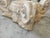A vintage pair of heavy plaster risers for decor, candles, plants, etc. Several chips and patina, adding to the shabby...