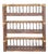 Mid 20th Century Audoux Minet Style Shelf, Rattan Wood Wall Shelf For Sale