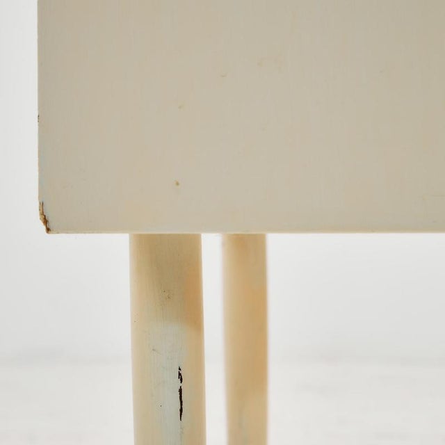 White Painted Nightstand with Three Drawers For Sale - Image 11 of 18