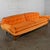 Mid-Century Modern Mid-20th Century MCM Adrian Pearsall Style Gondola Sofa Orange Velveteen Fabric For Sale - Image 3 of 18