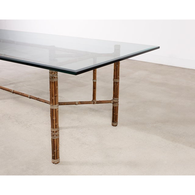 McGuire Organic Modern Rectangular Bamboo Dining Table 8 Ft. For Sale - Image 15 of 18