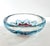 Vintage Murano-Style Art Glass Bowl – Controlled Bubble Sommerso Magenta & Blue Floral Dish For Sale - Image 4 of 8
