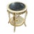 Italian Rococo Style Marble Topped White and Gold Side Table For Sale