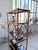 Rattan and Black Glass Bookcase, 1960s For Sale - Image 10 of 18