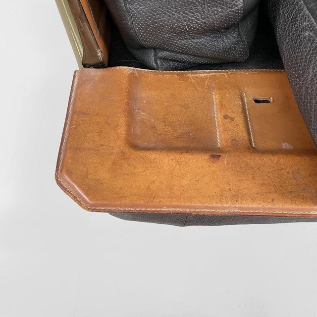 Italian Modern Black Leather Diesis Sofa attributed to Antonio Citterio and Paolo Nava for B&B Italia, 1980s For Sale - Image 14 of 18