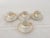 Vintage Pearl Luster Demitasse Set (4) 4.5 x 2.5 Thomas Maker White/Gilded Rim