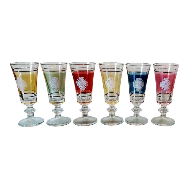 Vintage Liquor or Dessert Glasses- Set of 6 For Sale